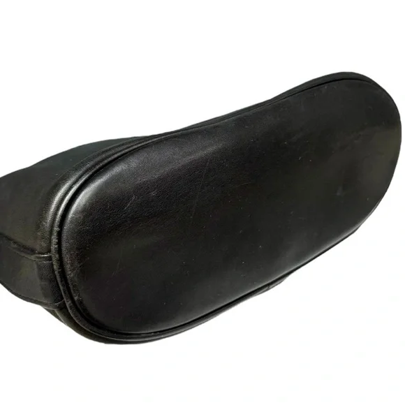 Vintage 90s Coach Worth Bag 4143 Black Glove-Tanned Leather Shoulder Bag - Picture 5 of 17